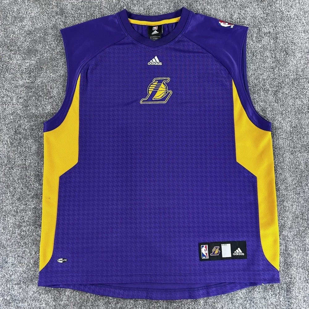 Adidas Center Logo Los Angeles Lakers 2011 Purple/Black Jersey Mens Size M